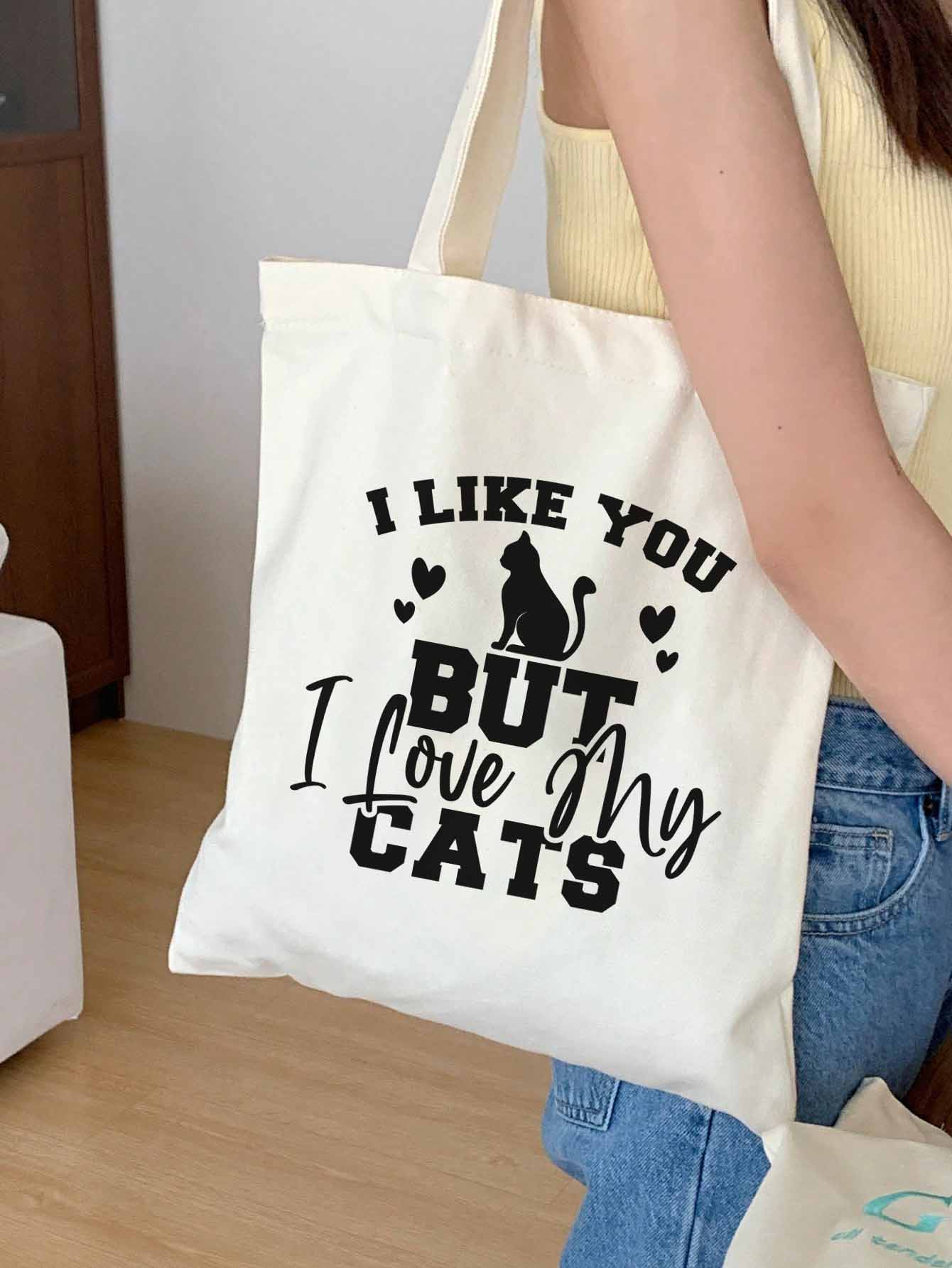 I Like you But I Love my Cats | Stoffbeutel | Jutebeutel
