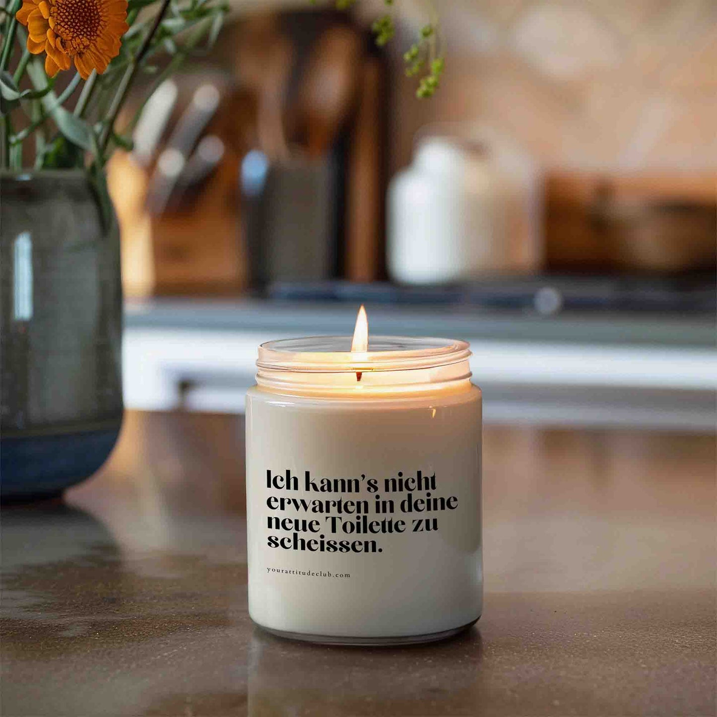 Ich kann’s nicht erwarten in deine neue Toilette zu scheißen – Lustige Geschenkidee zum Einzug | Duftkerze im Glas | Witzige Kerze mit Spruch | 3 Größen | 33 Düfte | WG-Geschenk