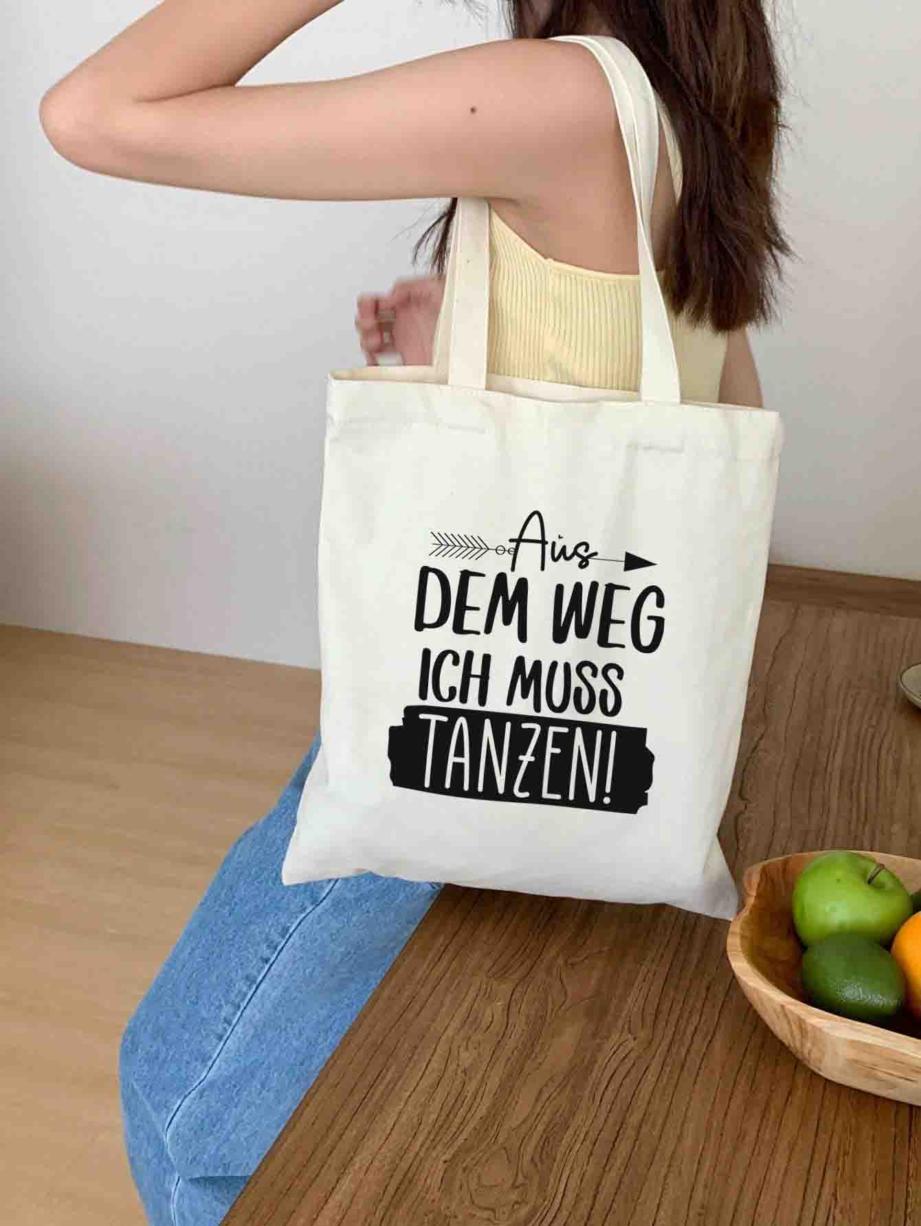 Aus dem Weg ich muss tanzen! | Stoffbeutel | Jutebeutel