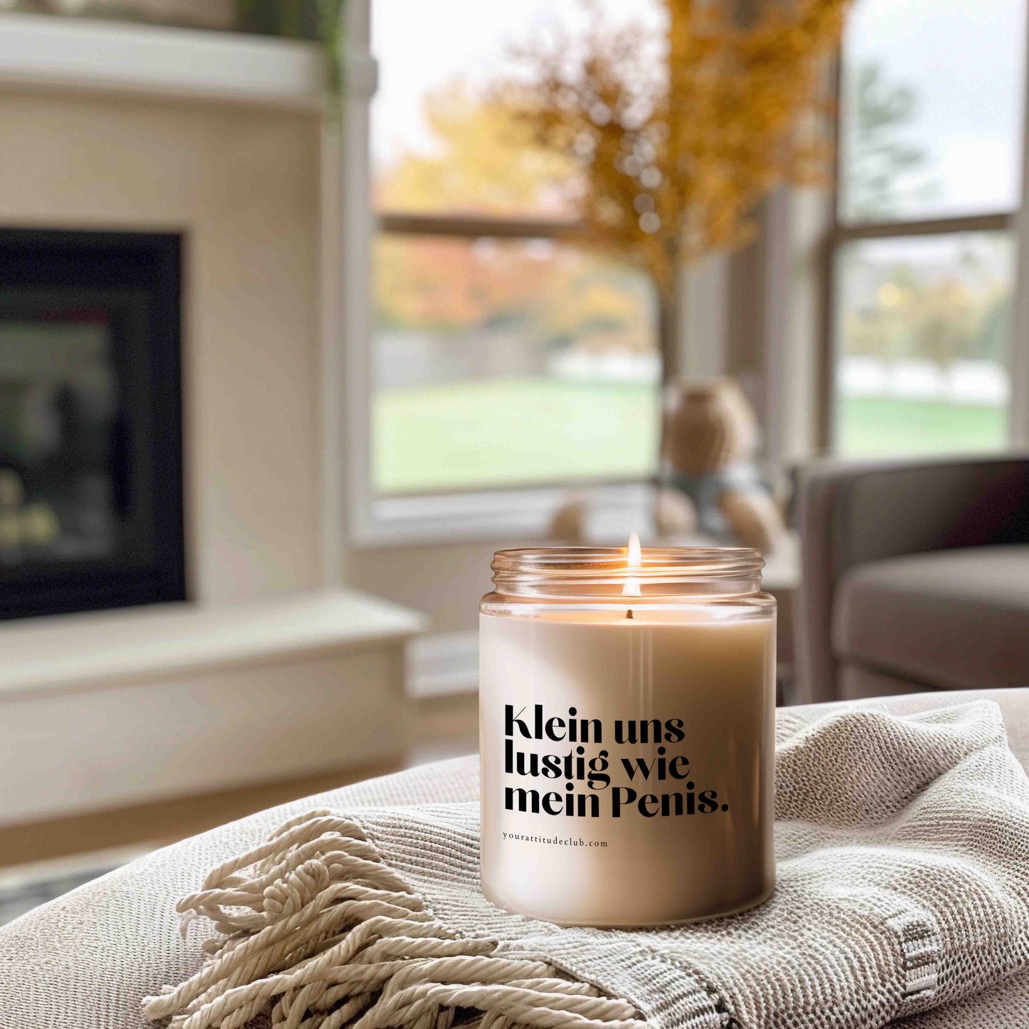 Klein und lustig wie mein Penis. Freche Spruchkerze, lustige Duftkerze Geschenkidee, witziges Erotik Geschenk Männer Frauen, Sojawachs Kerze Your Attitude Club