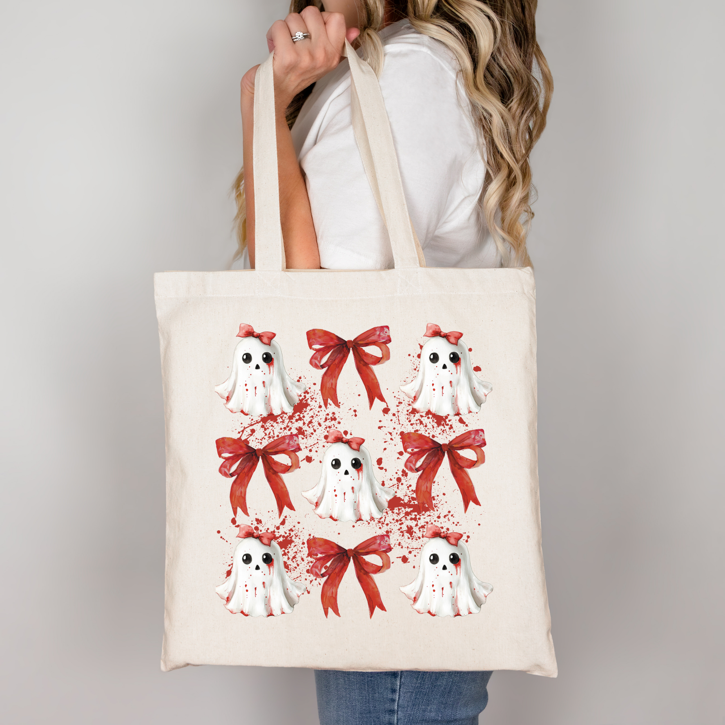 Bloody Ghosts | Tragetasche mit Spruch – Baumwollbeutel mit Attitude