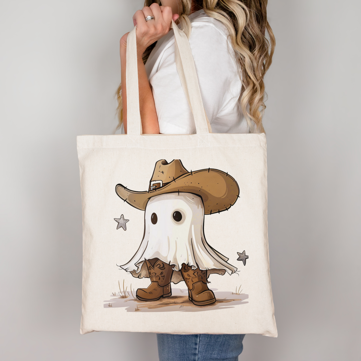 Country Ghost | Tragetasche mit Spruch – Baumwollbeutel mit Attitude