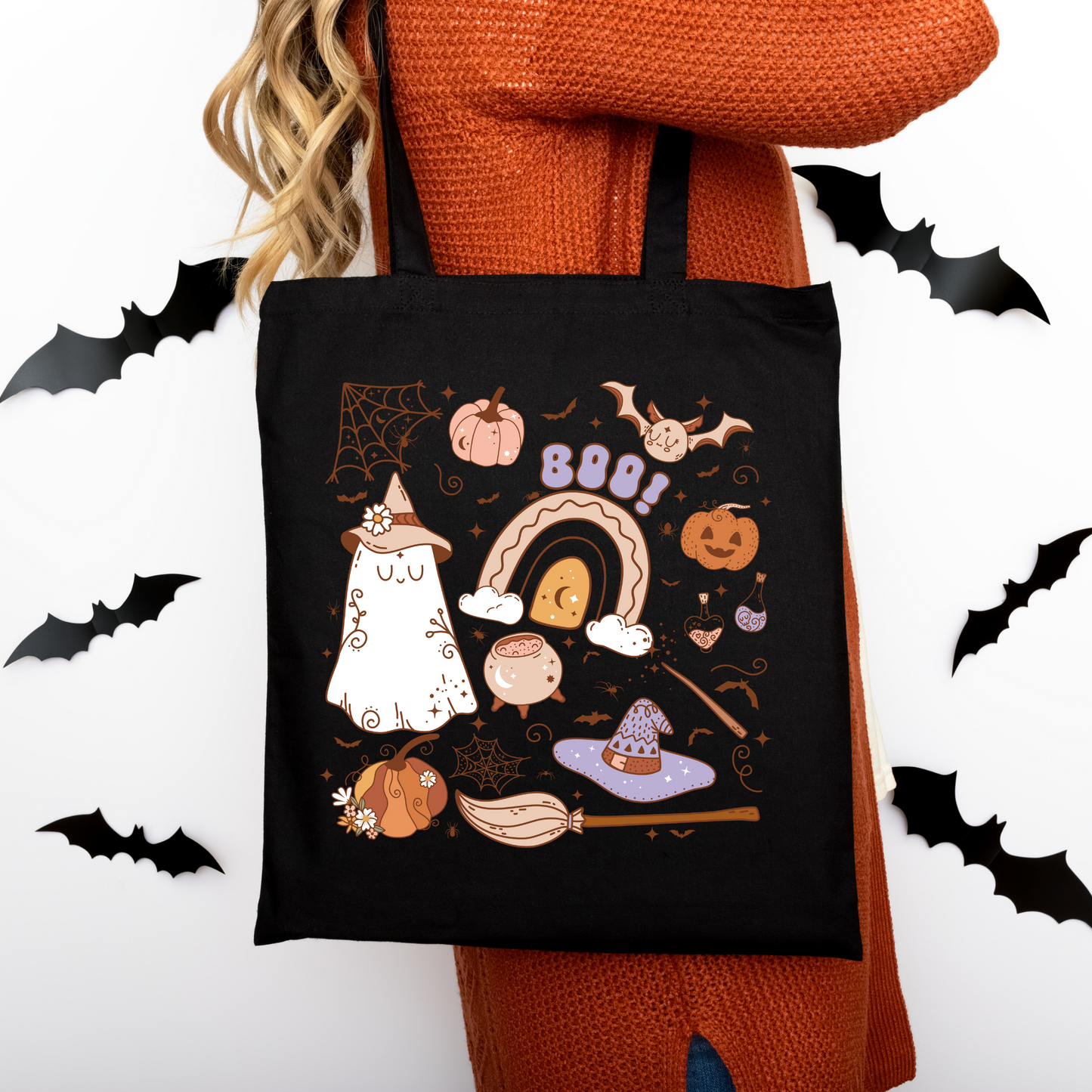 Halloween Comic | Tragetasche mit Spruch – Baumwollbeutel mit Attitude