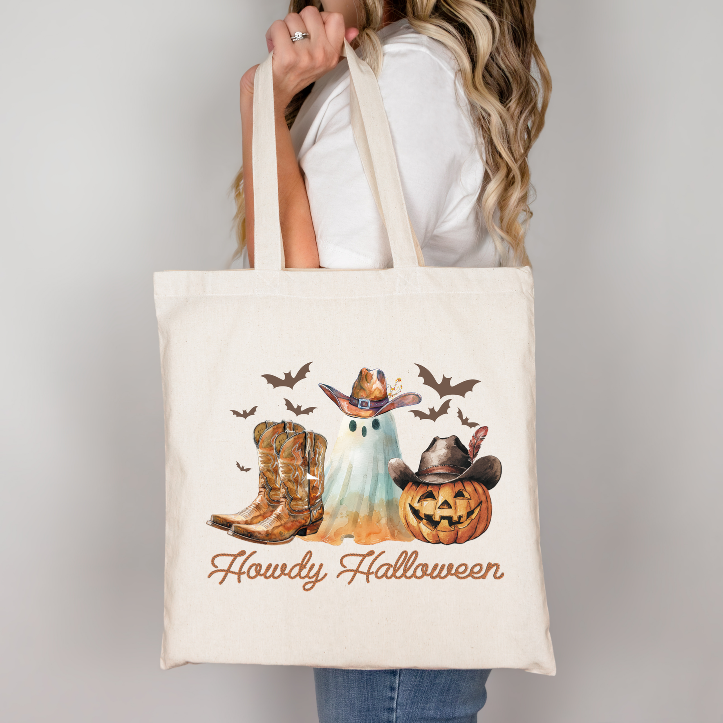Howdy Halloween | Tragetasche mit Spruch – Baumwollbeutel mit Attitude
