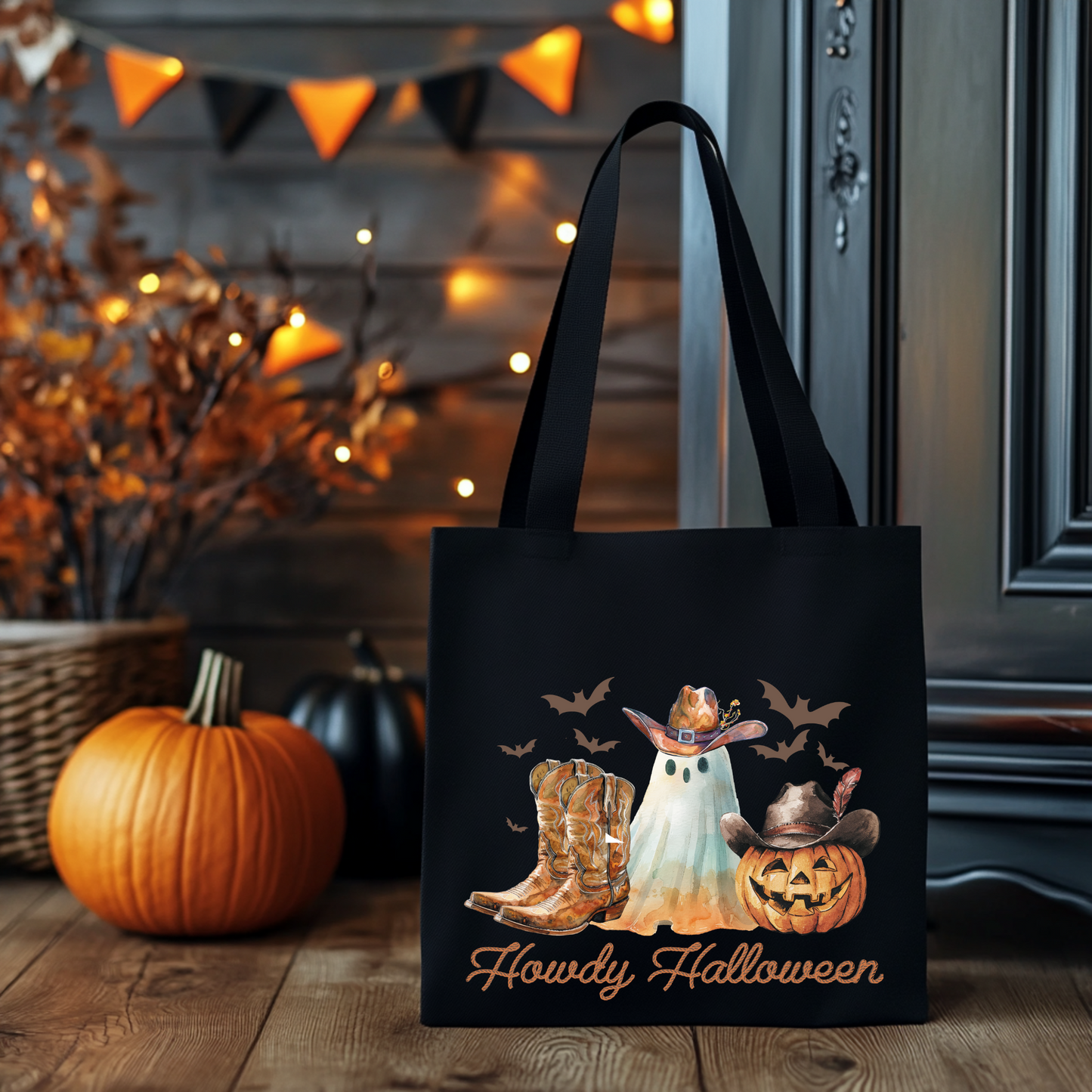 Howdy Halloween | Tragetasche mit Spruch – Baumwollbeutel mit Attitude