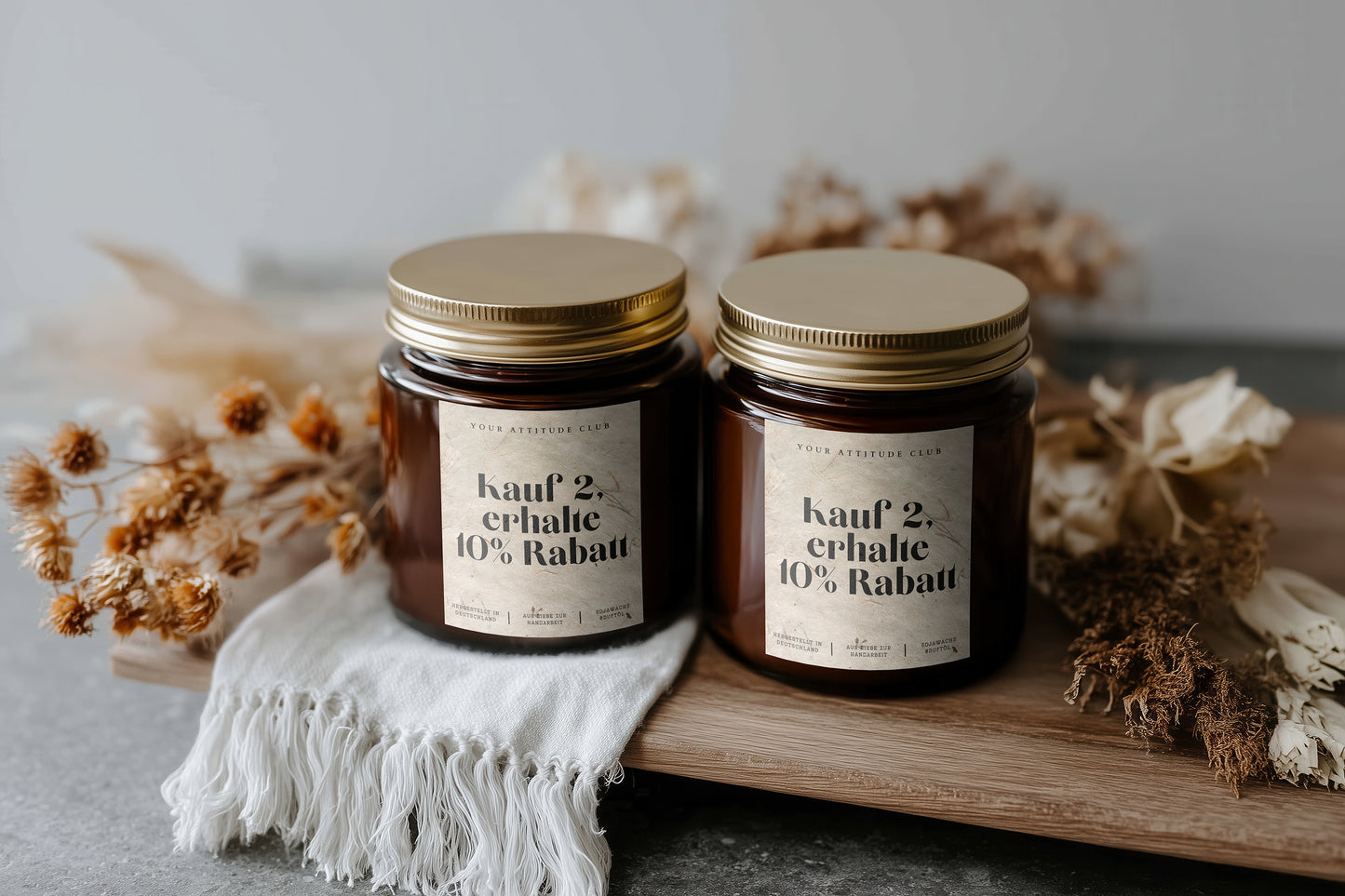 Verfickte Scheiße ist das schön besinnlich! – Lustige Weihnachtskerze im Amberglas, Handmade Sojawachs Kerze mit Naturgraspapier, Geschenkidee mit/ohne Duft
