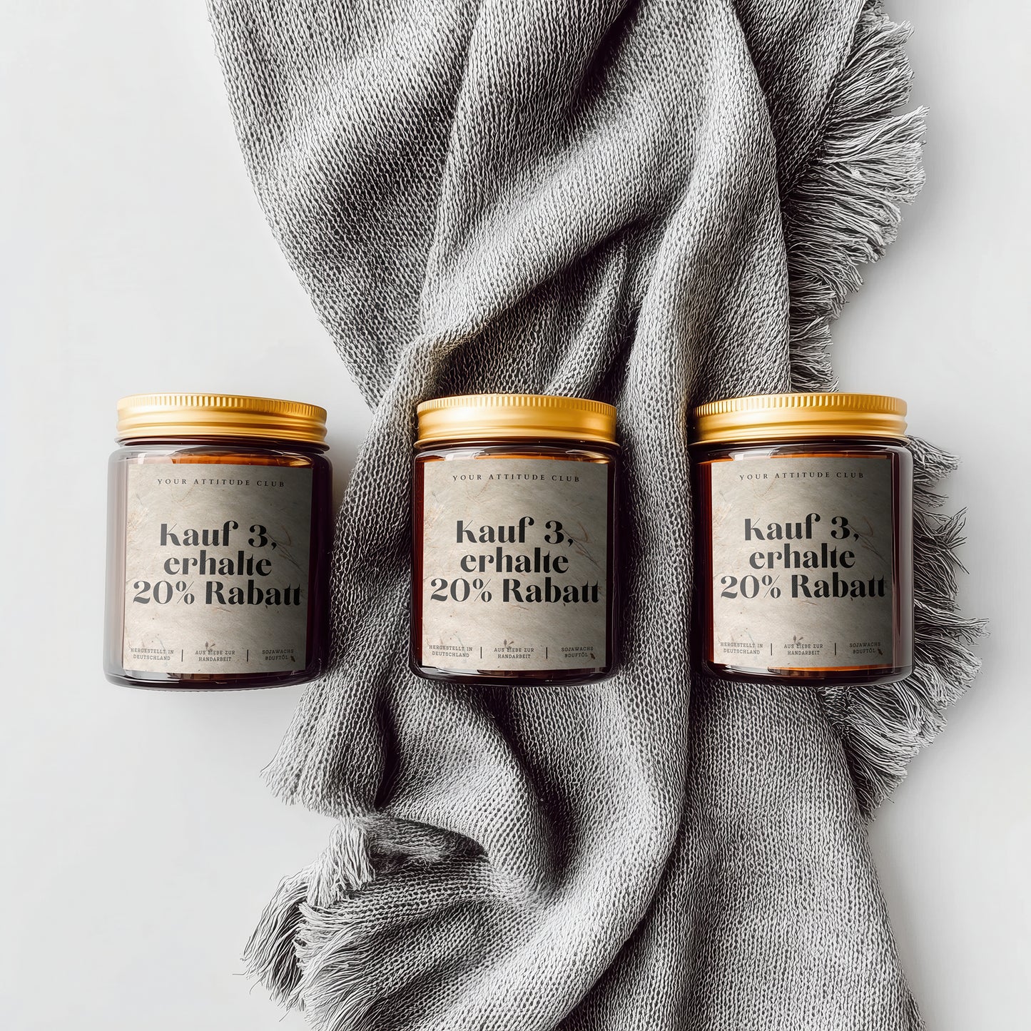 Verfickte Scheiße ist das schön besinnlich! – Lustige Weihnachtskerze im Amberglas, Handmade Sojawachs Kerze mit Naturgraspapier, Geschenkidee mit/ohne Duft