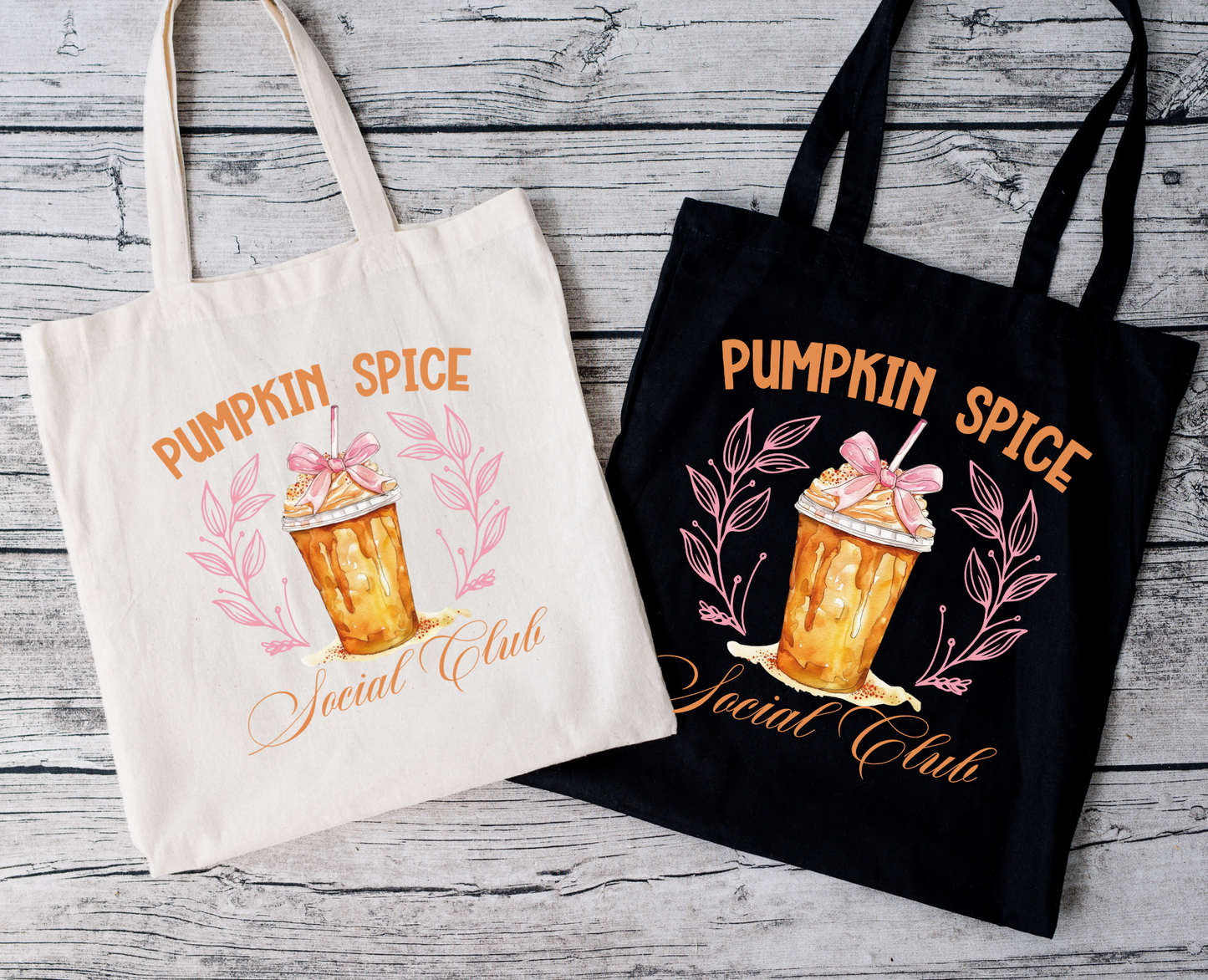 Pumpkin Spice Social Club | Tragetasche mit Spruch – Baumwollbeutel mit Attitude