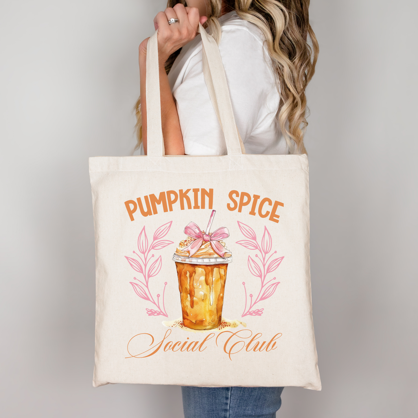 Pumpkin Spice Social Club | Tragetasche mit Spruch – Baumwollbeutel mit Attitude