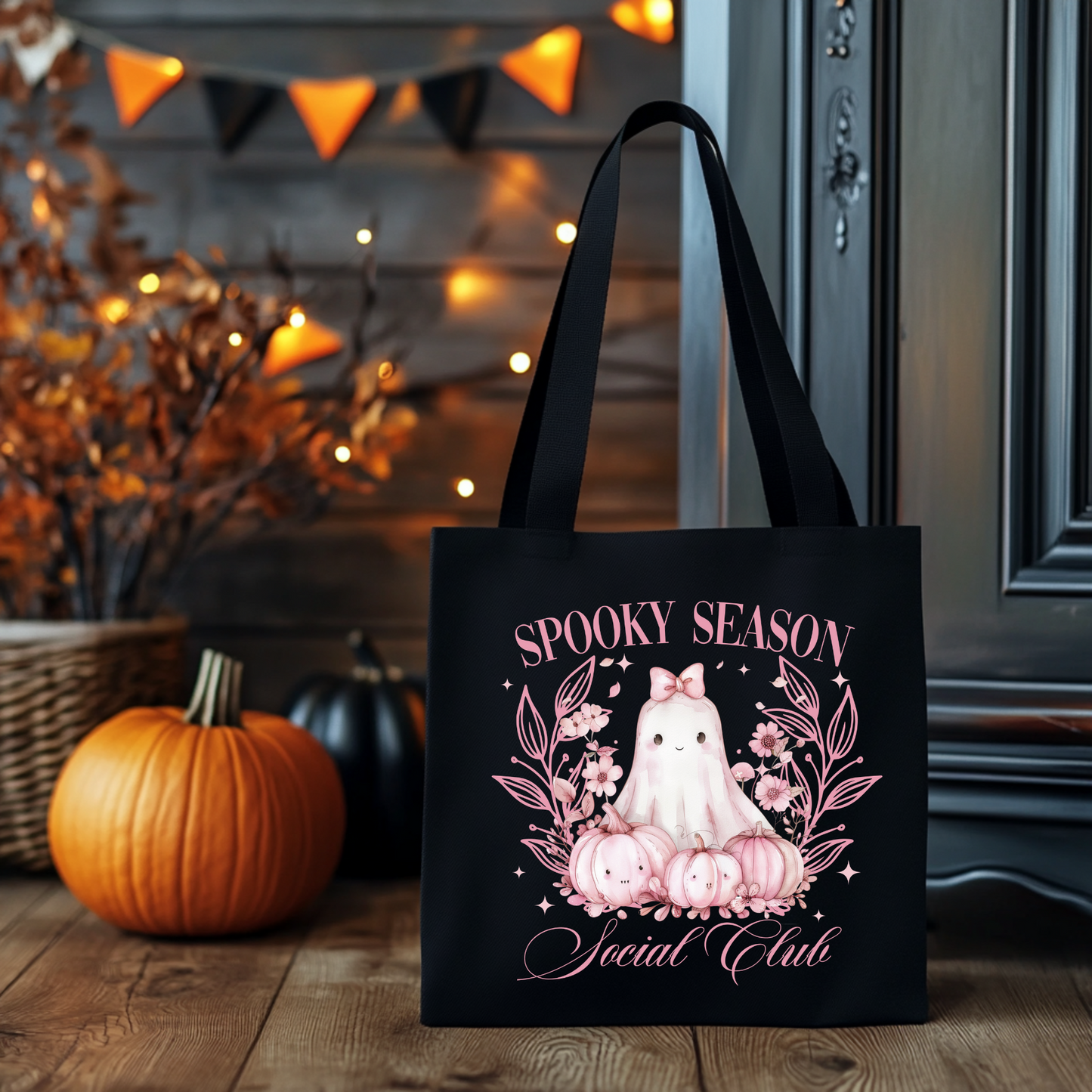 Spooky Season Social Club | Tragetasche mit Spruch – Baumwollbeutel mit Attitude