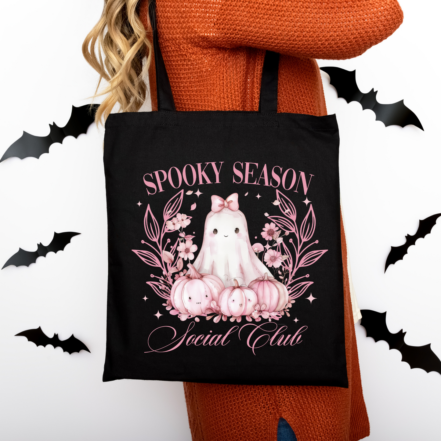 Spooky Season Social Club | Tragetasche mit Spruch – Baumwollbeutel mit Attitude