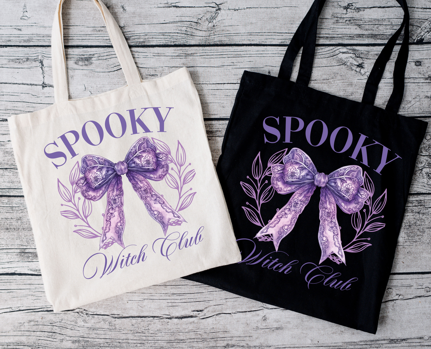 Spooky Witch Club | Tragetasche mit Spruch – Baumwollbeutel mit Attitude