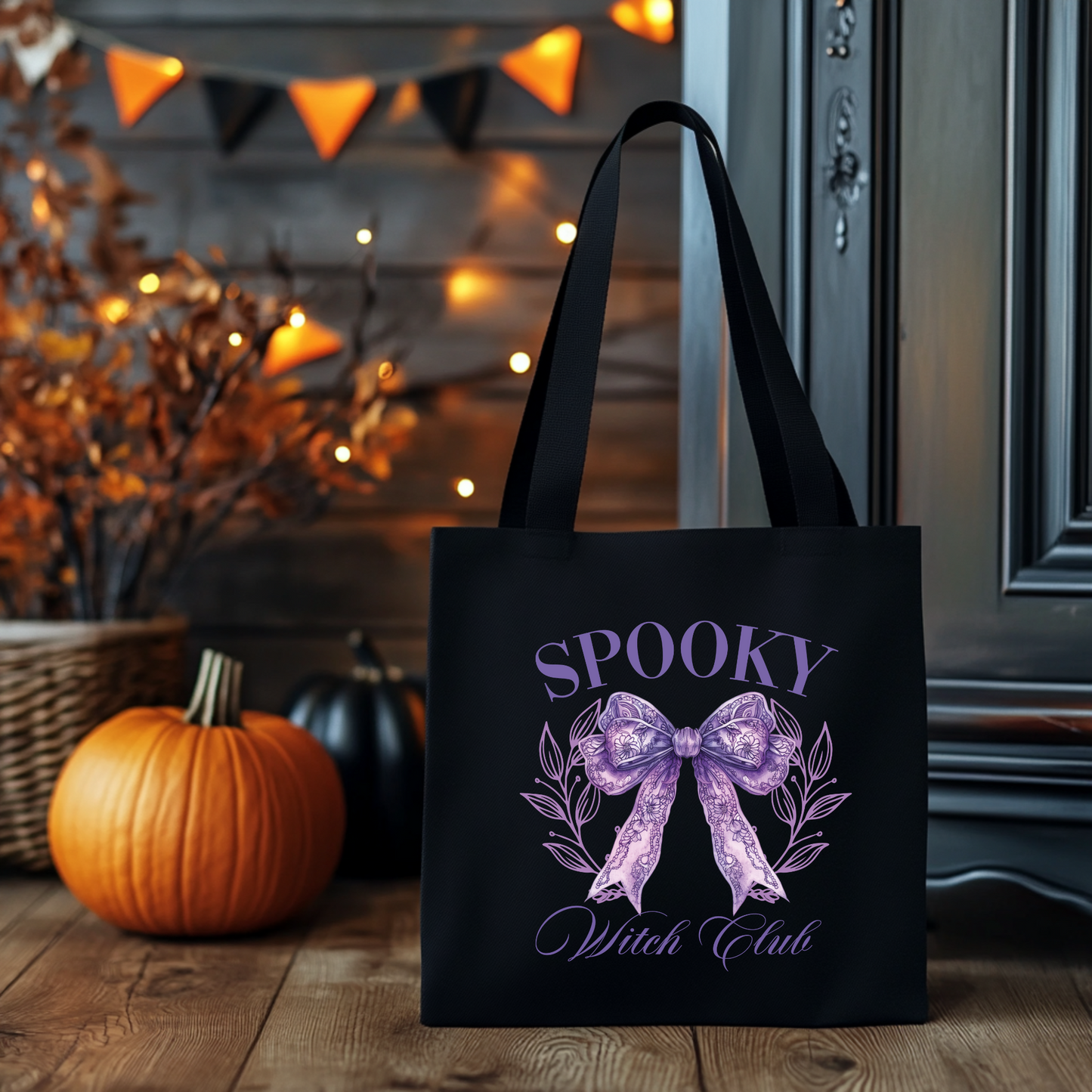 Spooky Witch Club | Tragetasche mit Spruch – Baumwollbeutel mit Attitude