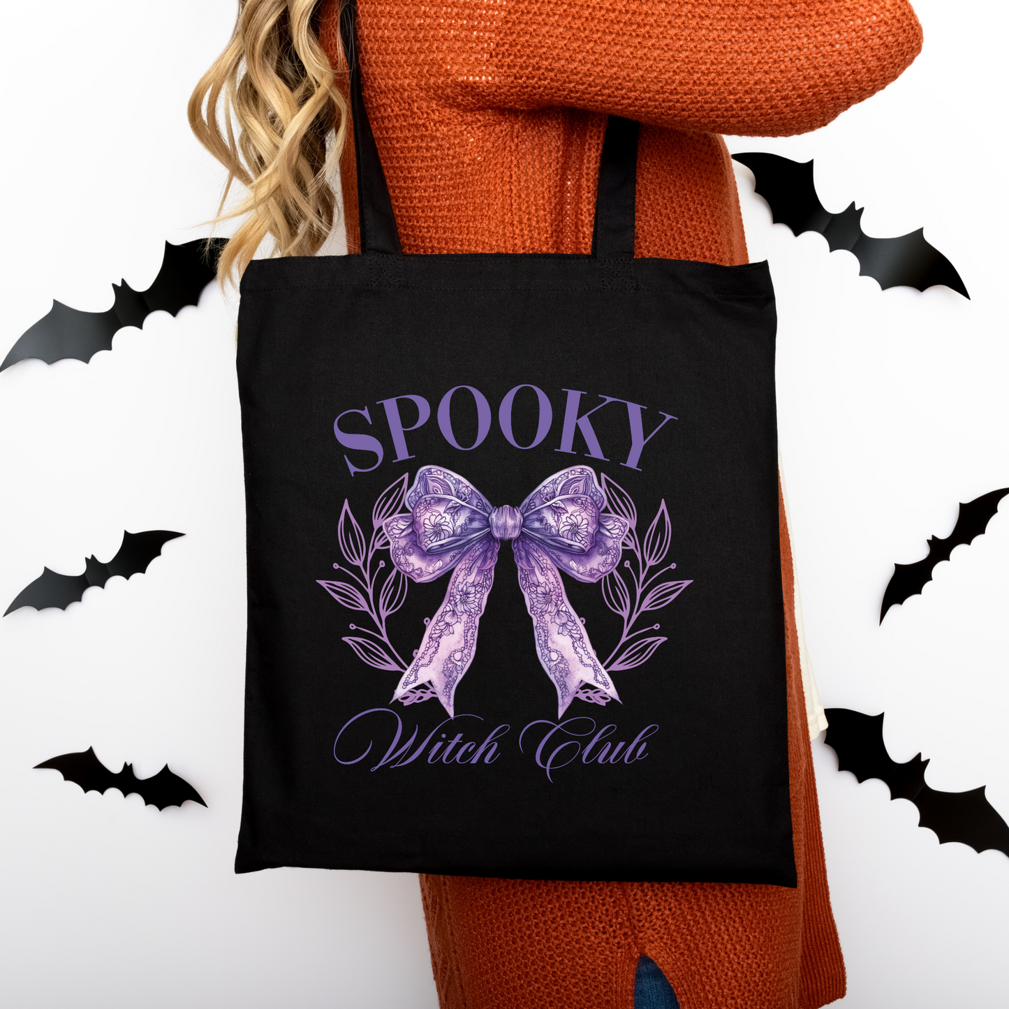 Spooky Witch Club | Tragetasche mit Spruch – Baumwollbeutel mit Attitude