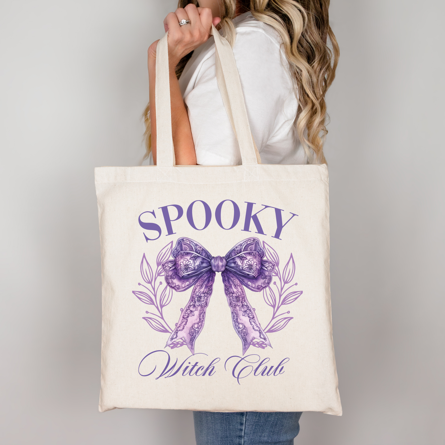 Spooky Witch Club | Tragetasche mit Spruch – Baumwollbeutel mit Attitude