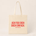 Ach fick dich doch einfach. – Stoffbeutel mit Spruch beige, Produktansicht