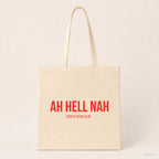 Ah hell nah – Stoffbeutel mit Spruch beige, Produktansicht