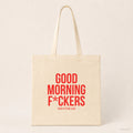 Good morning f*ckers – Stoffbeutel mit Spruch beige, Produktansicht
