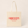 I have 0 ex's because I don't count mistakes – Stoffbeutel mit Spruch beige, Produktansicht