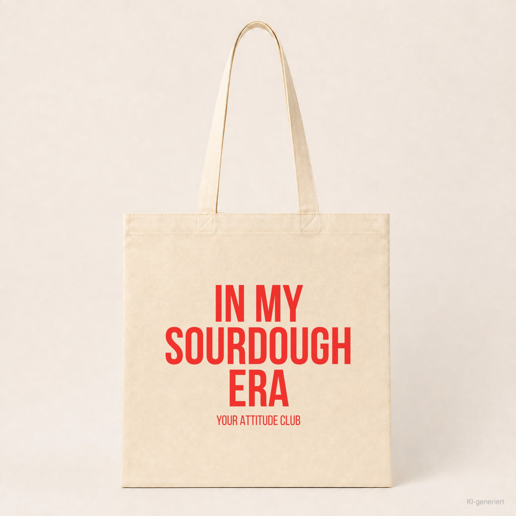 In my sourdough era – Stoffbeutel mit Spruch beige, Produktansicht