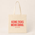 Keine Ficks mehr übrig. – Stoffbeutel mit Spruch beige, Produktansicht