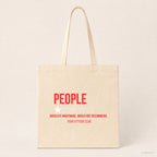 People – Absolute nightmare, would not recommend. – Stoffbeutel mit Spruch beige, Produktansicht