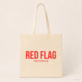 Red flag – Stoffbeutel mit Spruch beige, Produktansicht