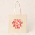Sex is like a gas station, sometimes you get full service, sometimes self service – Stoffbeutel mit Spruch beige, Produktansicht