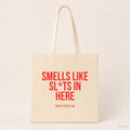 Smells like sl*ts in here – Stoffbeutel mit Spruch beige, Produktansicht