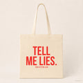 Tell me lies. – Stoffbeutel mit Spruch beige, Produktansicht