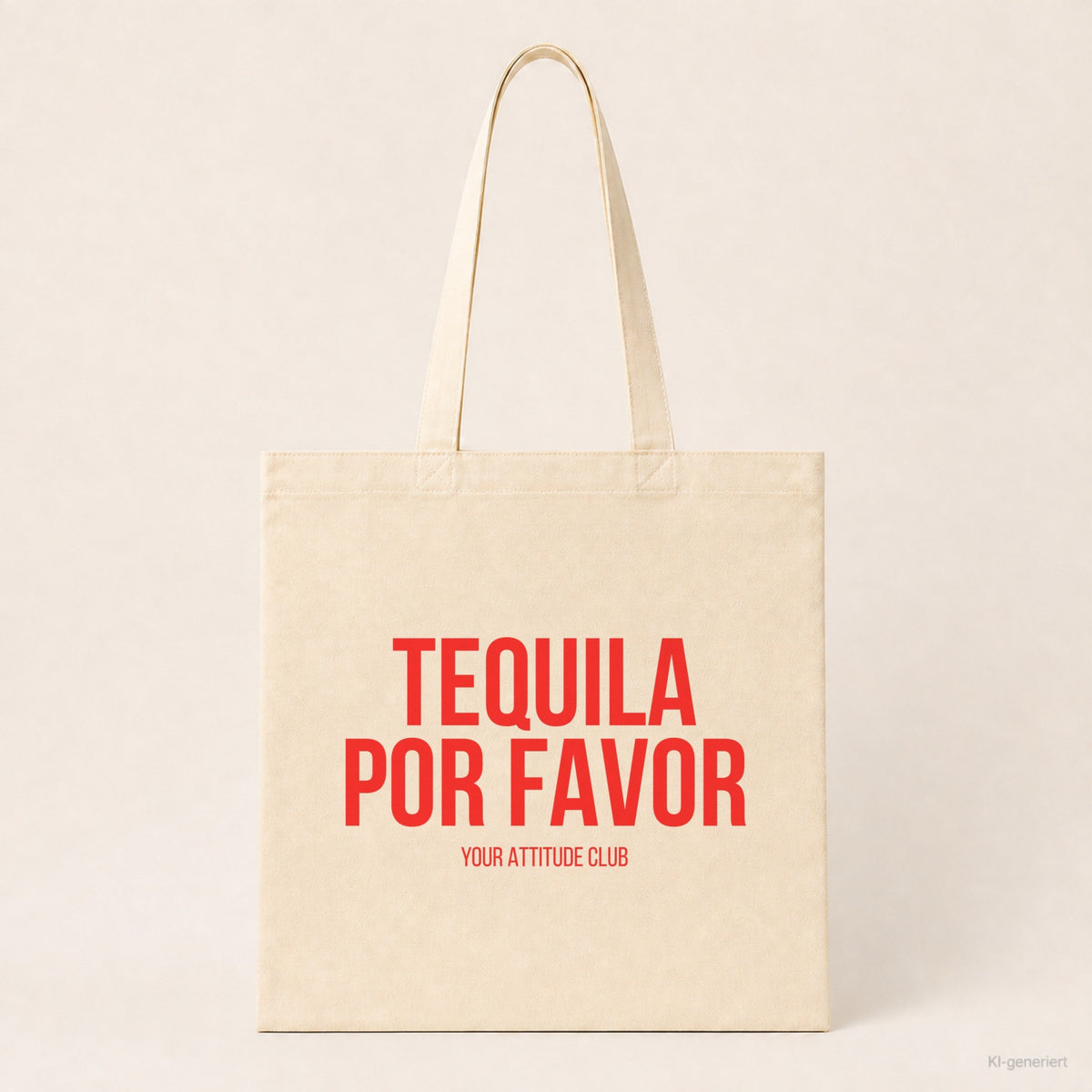 Tequila por favor – Stoffbeutel mit Spruch beige, Produktansicht