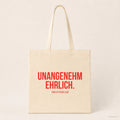 Unangenehm ehrlich. – Stoffbeutel mit Spruch beige, Produktansicht