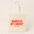 Wanna be my cardio? – Stoffbeutel mit Spruch beige, Produktansicht