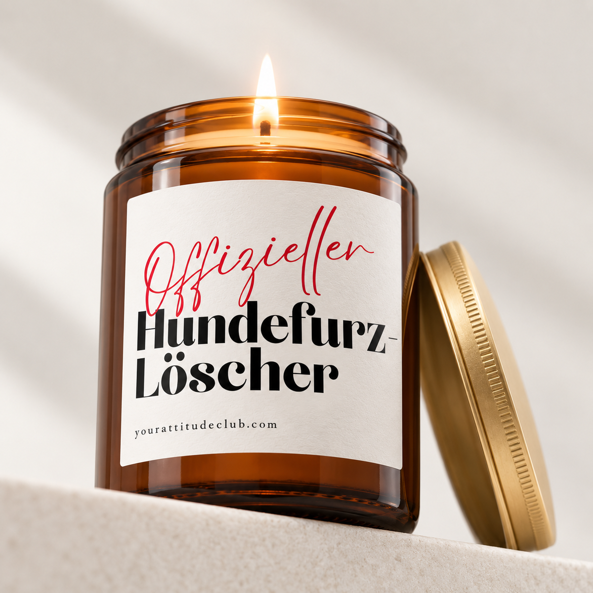 Offizieller Hundefurzlöscher | Your Attitude Club Geschenke für Mann & Frau | Geburtstag | Einzug | Umzug | Partner
