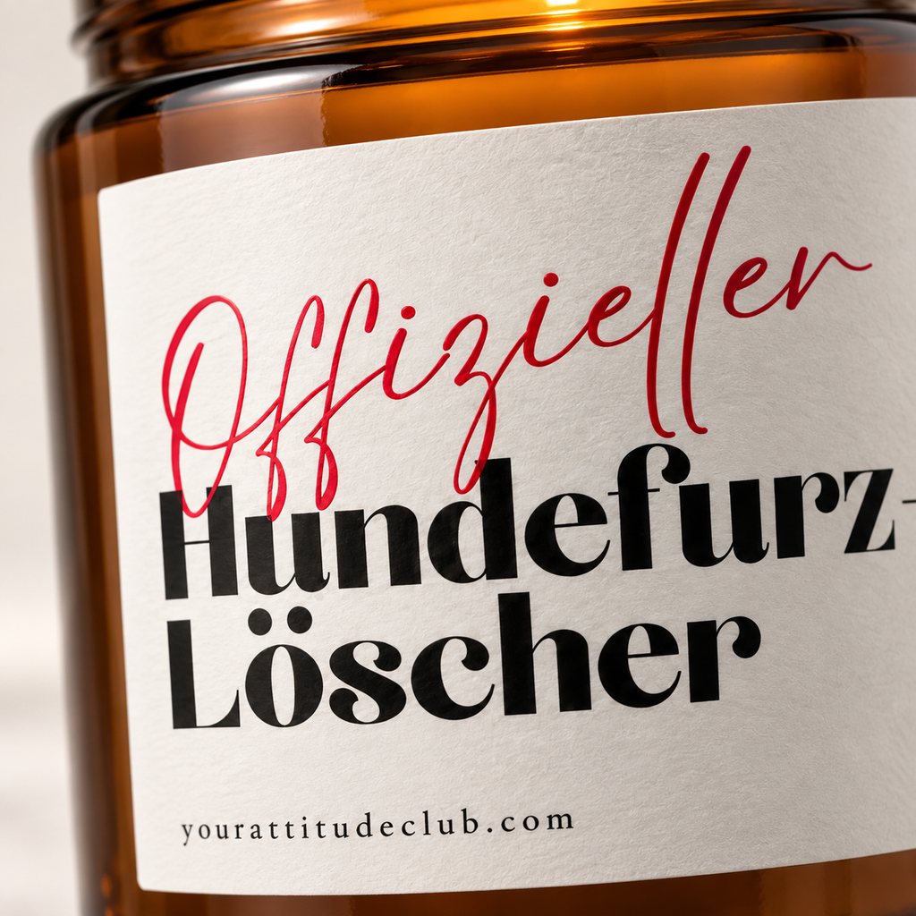 Offizieller Hundefurzlöscher | Your Attitude Club Geschenke für Mann & Frau | Geburtstag | Einzug | Umzug | Partner