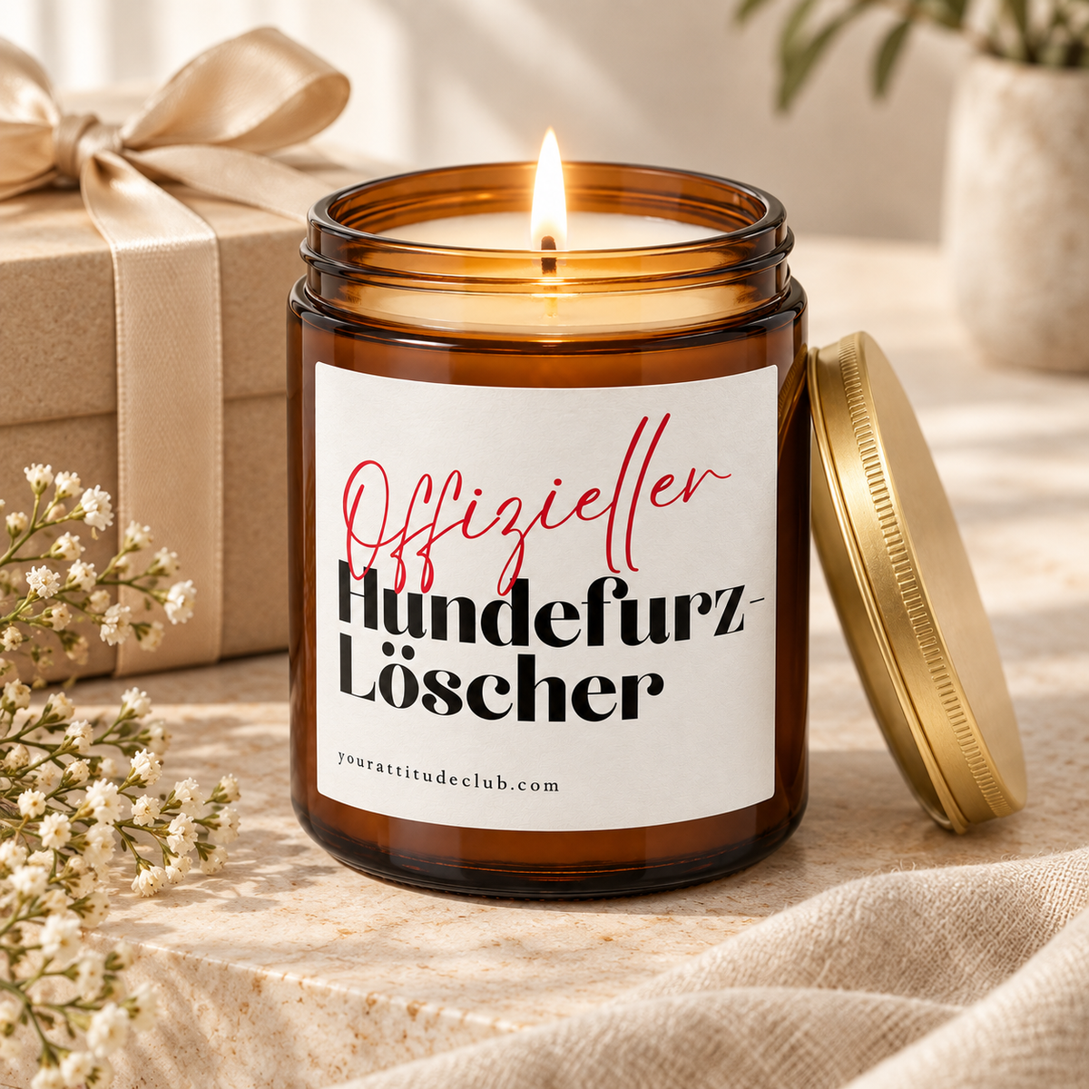 Offizieller Hundefurzlöscher | Your Attitude Club Geschenke für Mann & Frau | Geburtstag | Einzug | Umzug | Partner