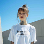 It’s not polite to stare but I understand Oversized Women's T-Shirt Organic Cotton White Statement Shirt Premium Streetwear