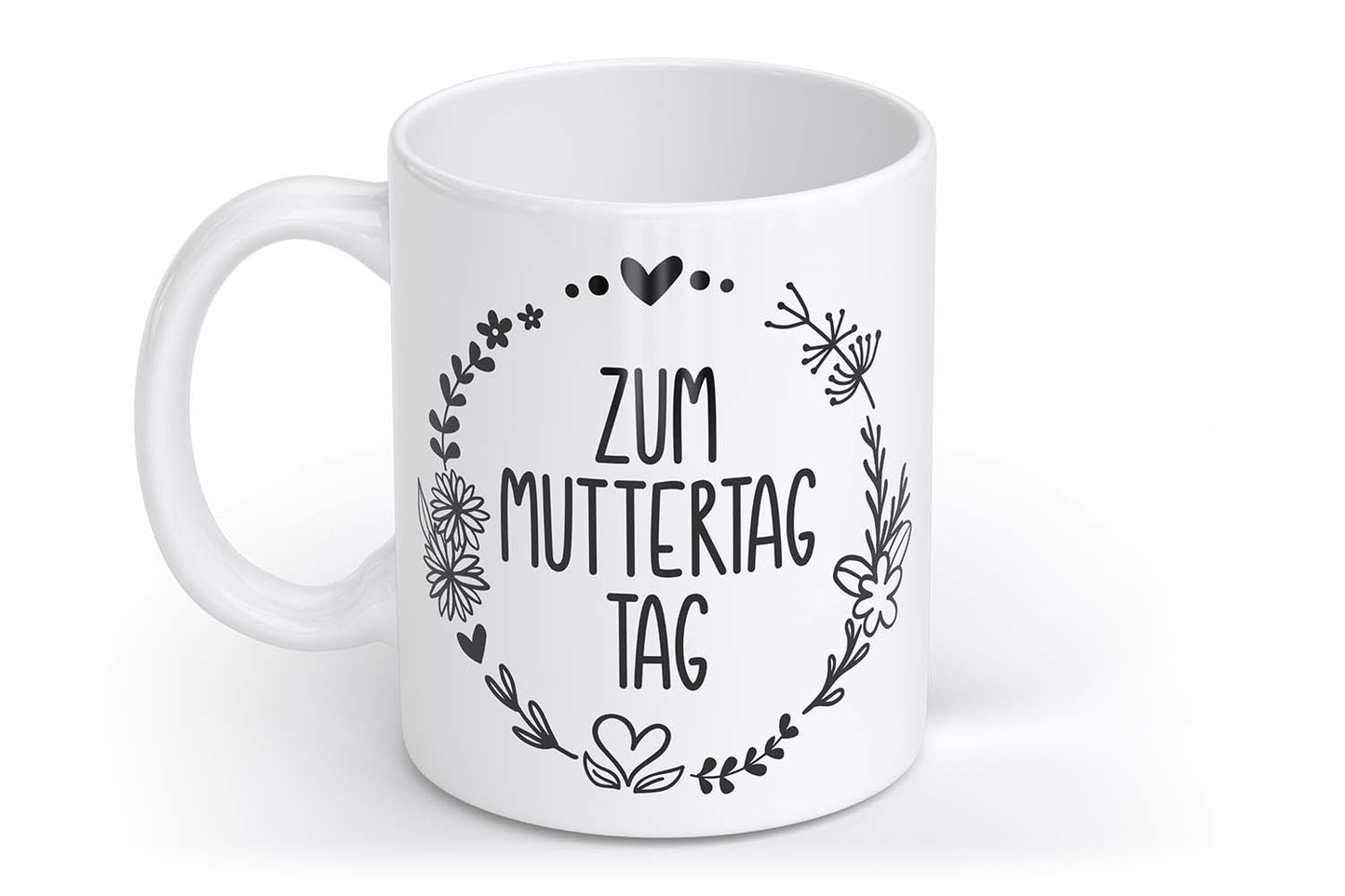 Zum Muttertag | Tasse mit Rund- & Herzhenkel | Your Attitude Club