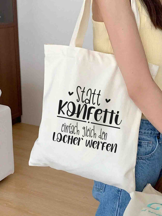 Statt Konfetti gleich den Locher werfen | Stoffbeutel | Jutebeutel