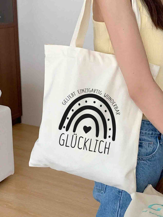 Geliebt Einzigartig Wunderbar Glücklich | Stoffbeutel | Jutebeutel