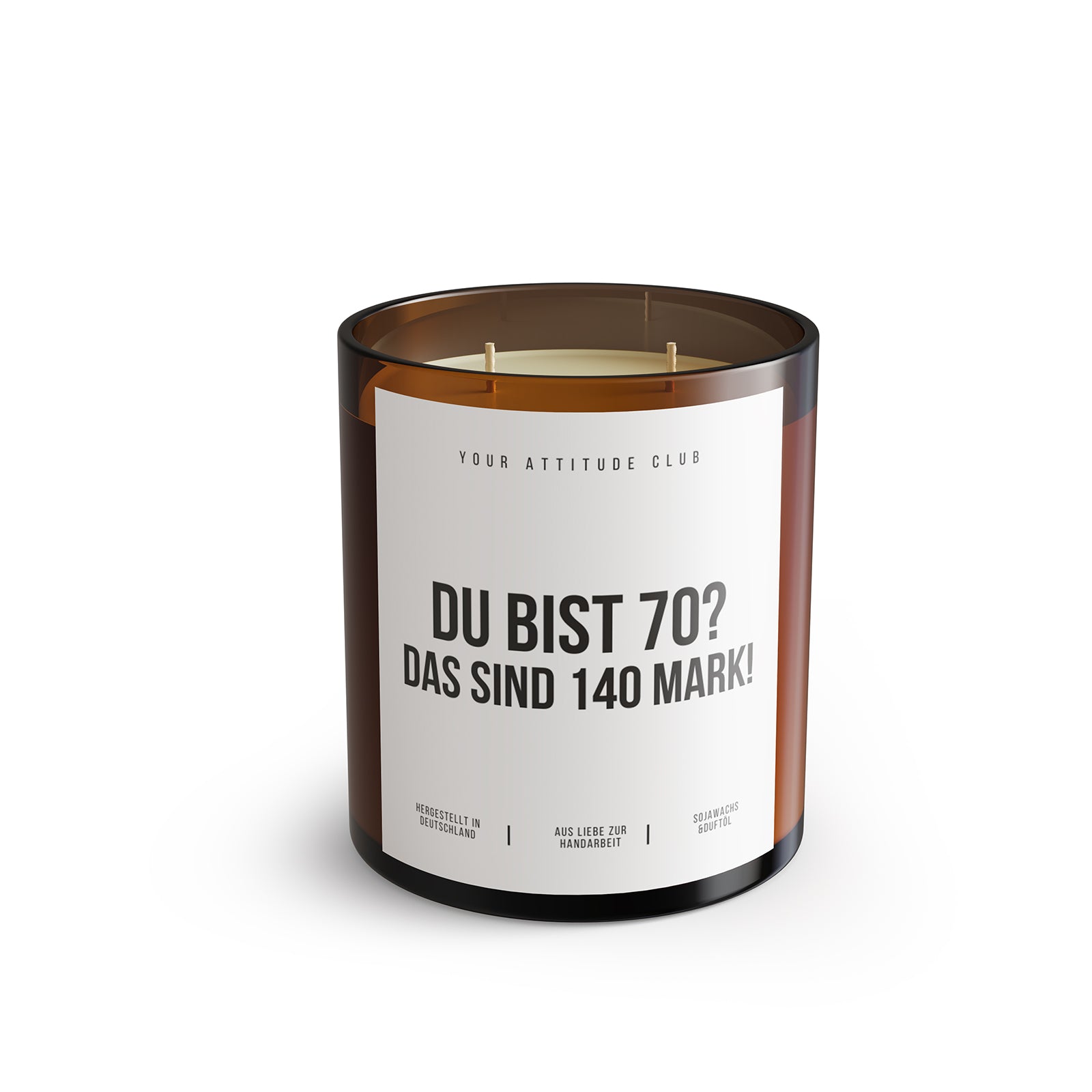 DU BIST 70? DAS SIND 140 MARK! – Lustige Geburtstagskerze Geschenkidee 70 Geburtstag Freund Freundin Partner Kollegen BFF Humor Sojawachs Kerze 300 ml
