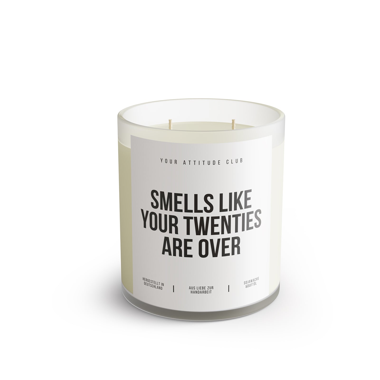 SMELLS LIKE YOUR TWENTIES ARE OVER – Lustige Geburtstagskerze 30 Geburtstag Geschenkidee Humor Kerze Sojawachs 300 ml Geschenk Mann Frau Freund Freundin Your Attitude Club