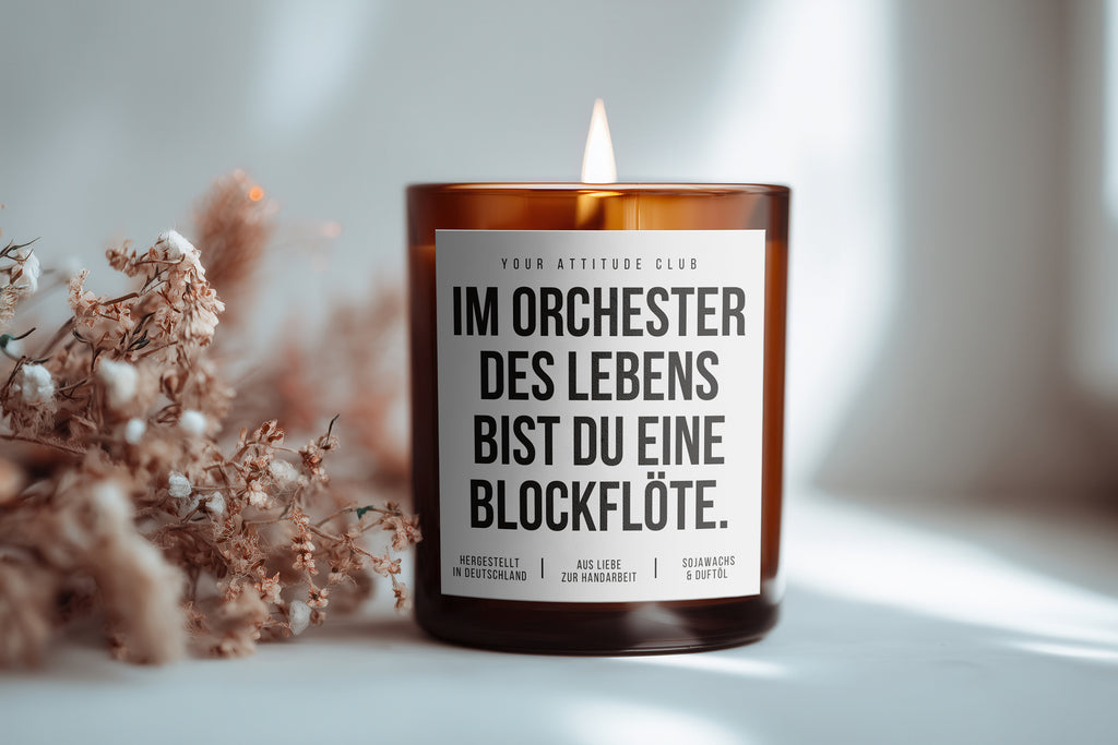 In the orchestra of life, you are a recorder | Cheeky Candle