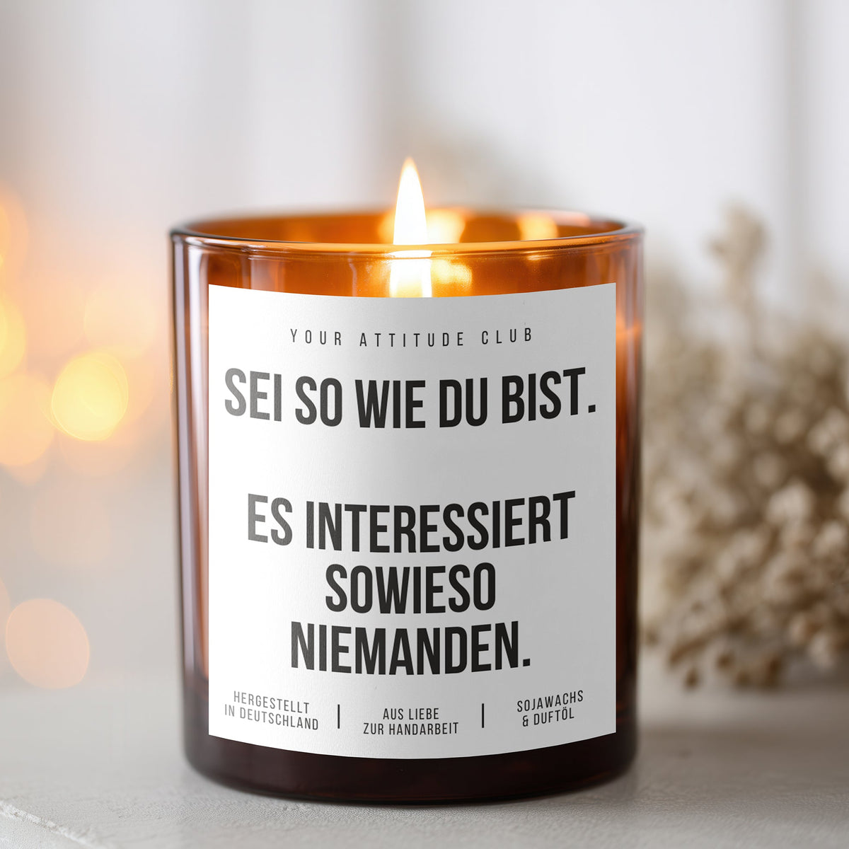Valentinstag Kerze mit Spruch – Your Attitude Club