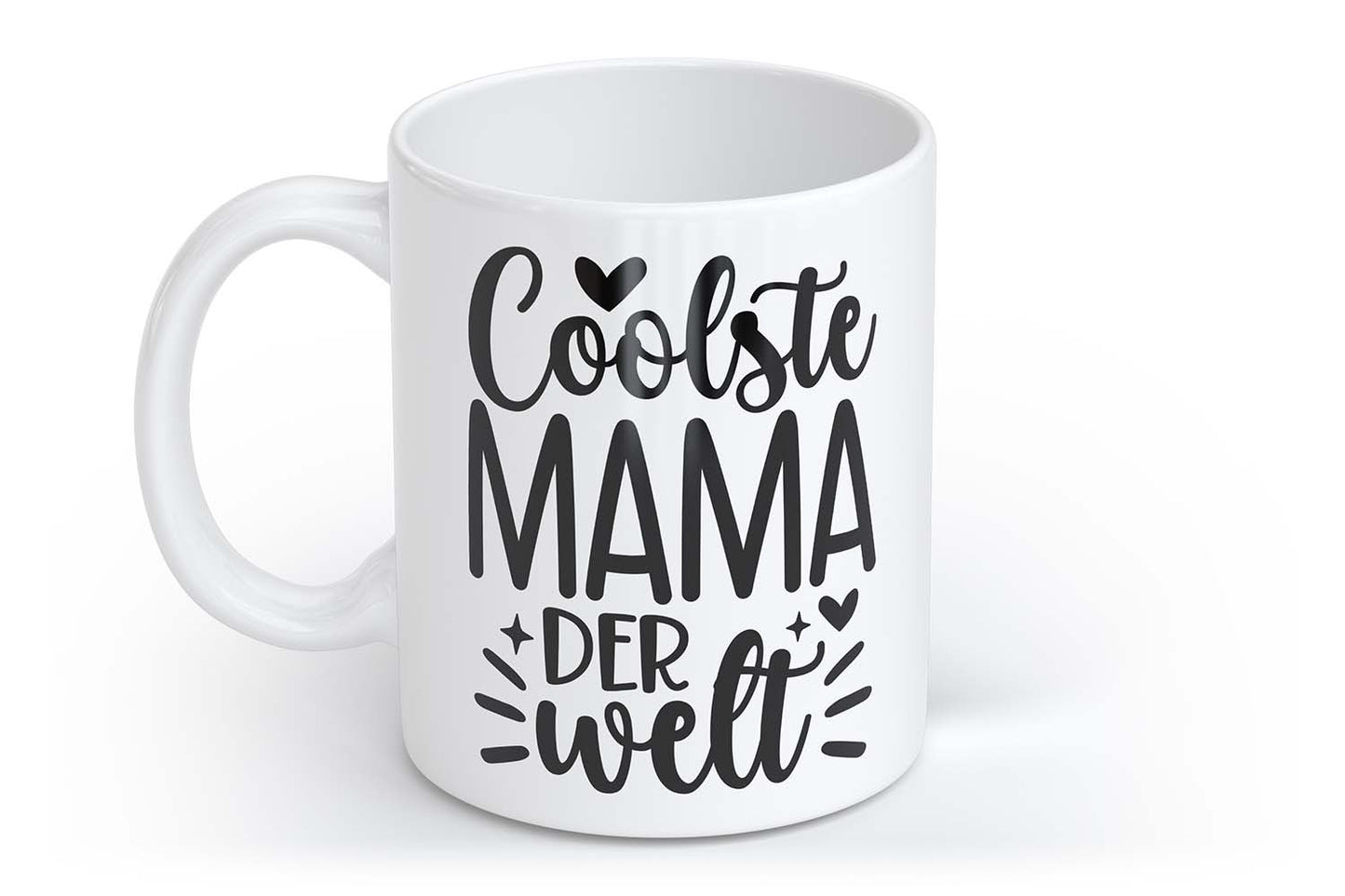 Coolste Mama der Welt | Tasse mit Rund- & Herzhenkel | Your Attitude Club