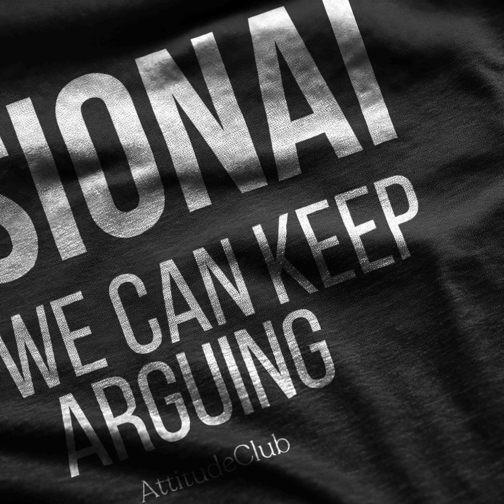 MISSIONARY SO WE CAN KEEP ARGUING Oversize Herren T Shirt Bio Baumwolle Schwarz Statement Shirt Premium Streetwear