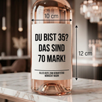 Du bist 35? Das sind 70 Mark! | Weinflaschen Etikett Geburtstag personalisiert | Lustiges Weinetikett Geschenk für Frauen & Männer