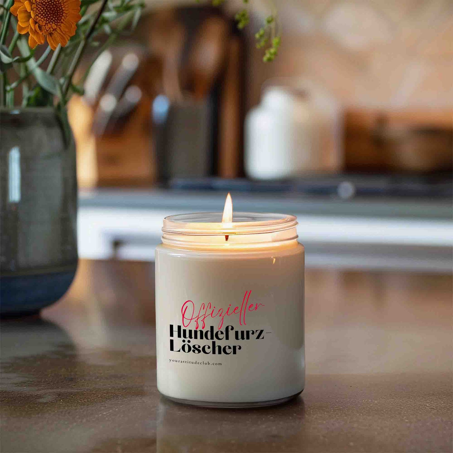 Offizieller Hundefurz-Löscher – Lustige Kerze mit Spruch, witzige Geschenkidee, Duftkerze Hundeliebhaber, Candle Your Attitude Club