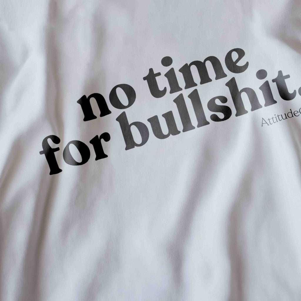 no time for bullshit. Oversize Damen T Shirt Bio Baumwolle Weiß Statement Shirt Premium Streetwear