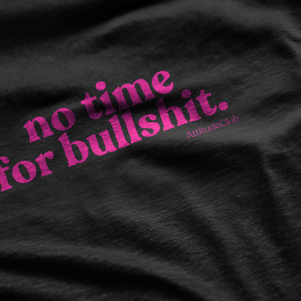 no time for bullshit. Oversize Damen T Shirt Bio Baumwolle Schwarz Statement Shirt Premium Streetwear